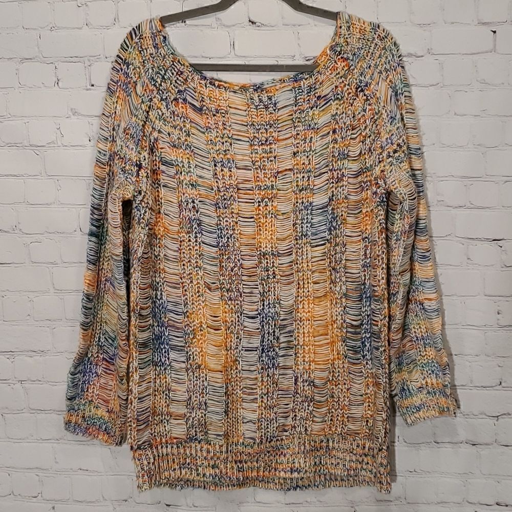 Uniq rainbow knit sweater 